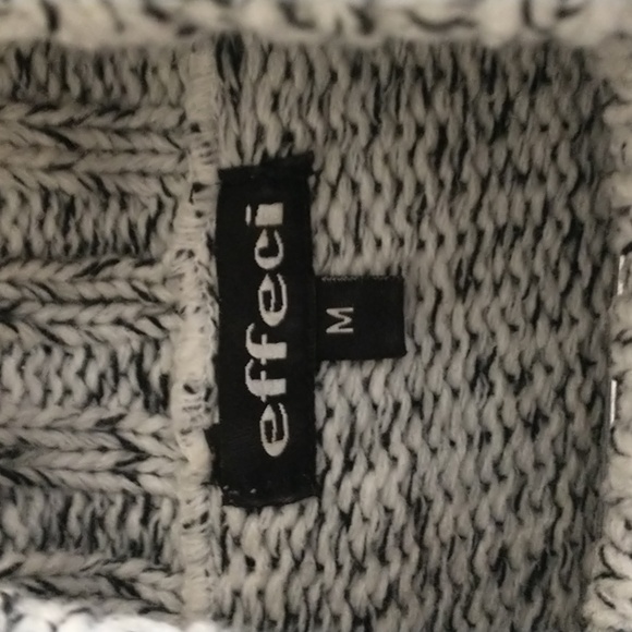 Effeci Oversized Turtleneck Striped Juliette Sleeve Sweater - Picture 11 of 12